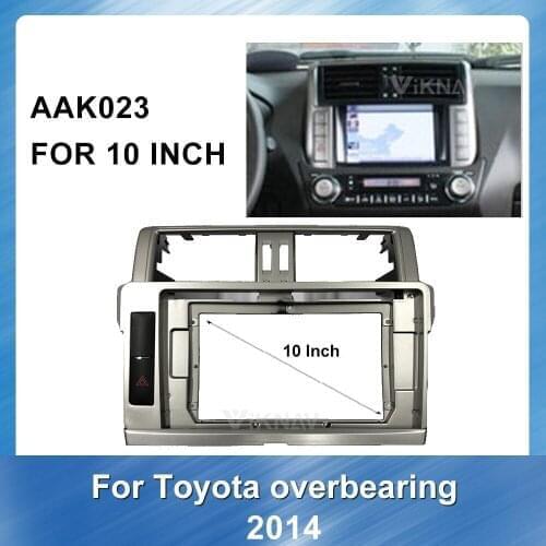 Car Radio Fascia For Toyota Prado 2014 2015 2016 2017 2018 DVD frame Dash Mount Kit Adapter Trim Facial Panel Frame Dashboard 2