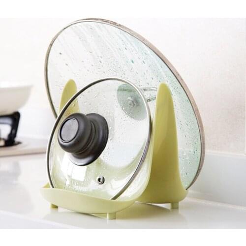 Household Kitchen Storage Rack Spoon Rest Pot Pan Lid Rack Chopping Board Stand Dish Drainer Kitchen Utensils Cutlery Organizer