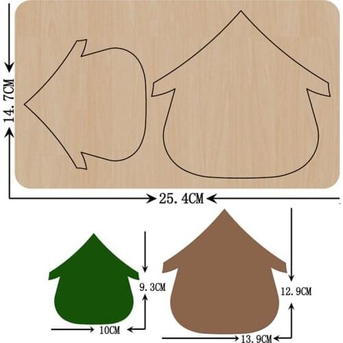Bird House Wooden Cut Dies Xmas Cutting Wood Dies For DIY Clothing/Headwear/Pendants/Keychains Accessories Mould 2021 New