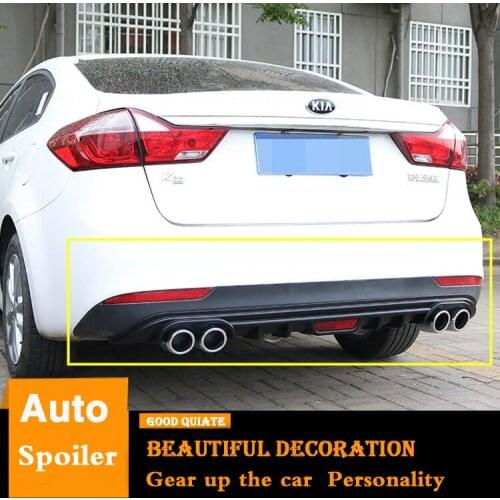 For 2016-2017 KIA K3 Forte Rear Bumper Diffuser Bumpers Protector For 2018 New Forte K3 Body kit bumper rear lip rear spoiler