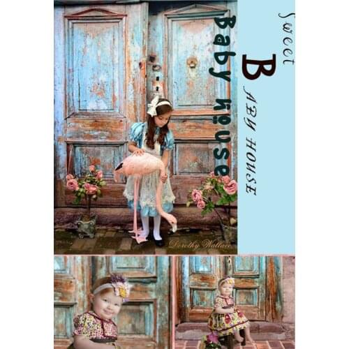 5ft*6.5ft studio props photography Old brick door to the old house newborn photography background for studio baby photo props