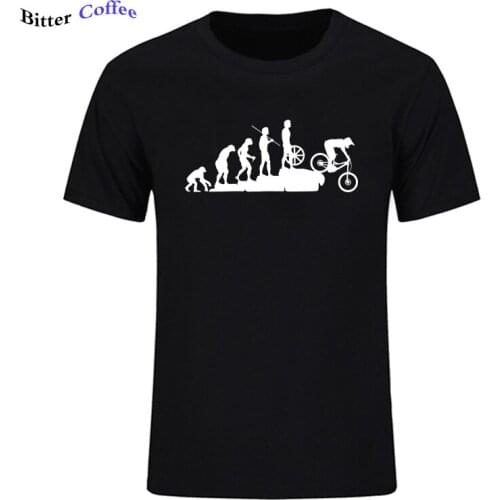 Interesting Mountain Biking Evolution T-shirt Men Tops Tee Bicycle Casual Tshirt for Men Printed Harajuku T Shirts Sweatshirts