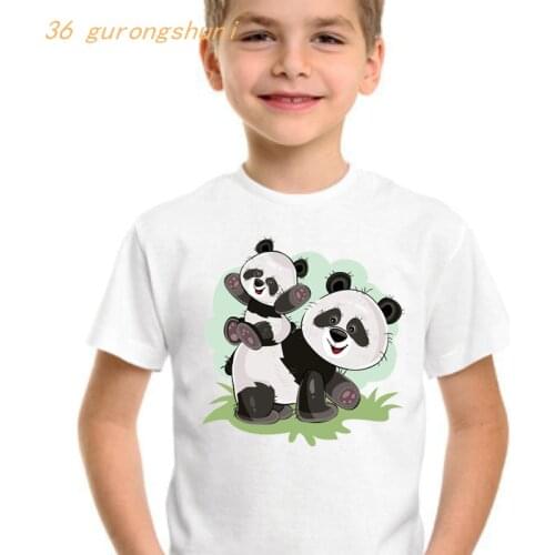 Anime t shirt for girls birthday baby panda children clothing tshirt girl cute Bear graphic t shirts vogue kids clothes boys