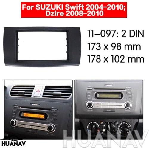 HUANAV Car Radio stereo Fitting installation adapter fascia For Dzire 2008-2010 2004-2010 SUZUKI SWIft 2DIN radio Audio Fascias
