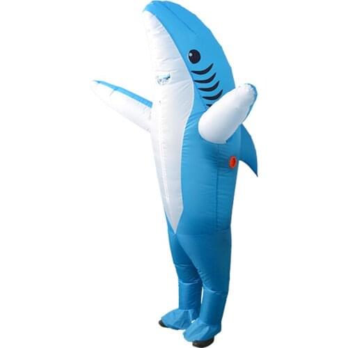 Interesting Inflatable Costumes Blow Up Costume Shark Game Fancy Dress Halloween Jumpsuit Cosplay Clothing