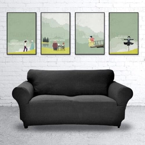 Print Nordic Style Home Decor Movie Howl S Moving Castle Picture Wall Art Canvas Painting Living Room Poster Watercolor Modular