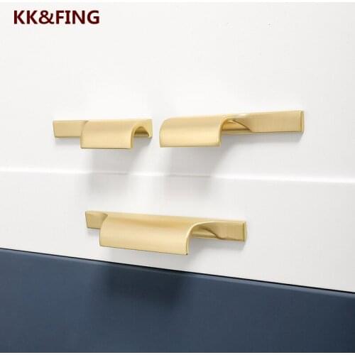 KK&FING Creative Cabinet Door Handles Golden Side Closet Drawer Knobs Black Cabinet Hardware Handle Furniture Knobs And Pulls