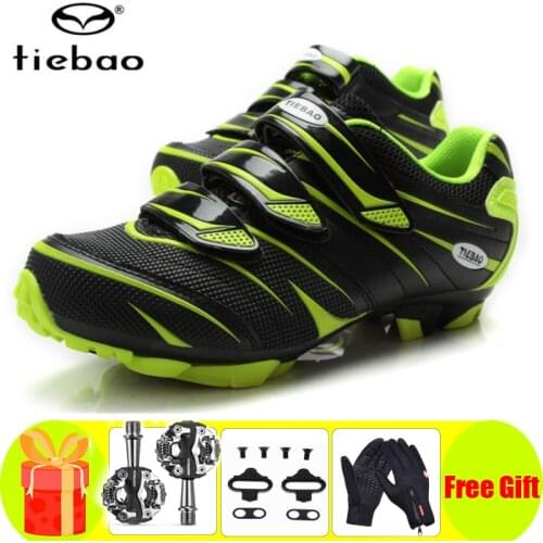 Tiebao Cycling Shoes Men Sapatilha Ciclismo Mtb Racing Bicycle Mountain Bike Sneakers Professional Self-locking Breathable Shoes