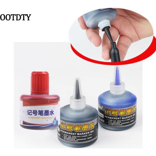 H05B 1 Bottle 50ml Refill Ink for Refilling Inks Marker Pen Black Red Blue 3 Colors School Office Supplies