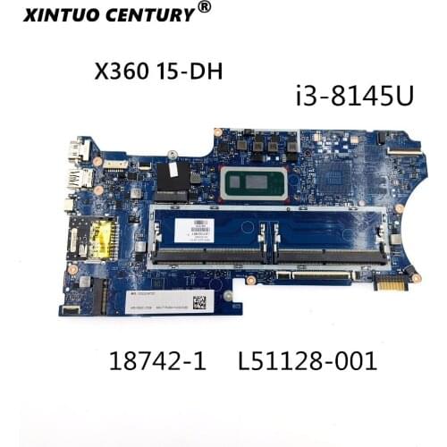 For Hp Pavilion X360 Convertible 14-DH Laptop Motherboard With SRD1V I3-8145U L51128-001 18742-1