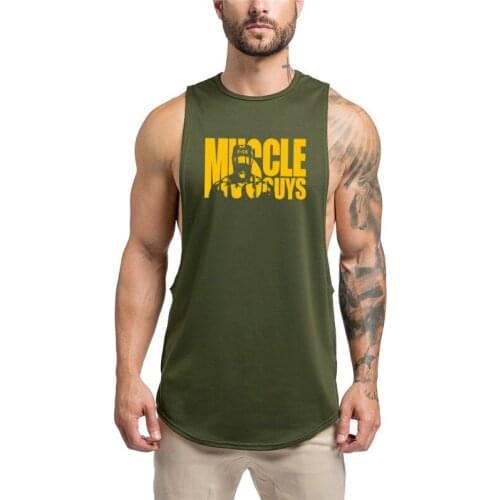 Brand Just Gym Clothing Fitness Men Tank Top Army Green Mens Bodybuilding Stringers Tank Tops workout Singlet Sleeveless Shirt