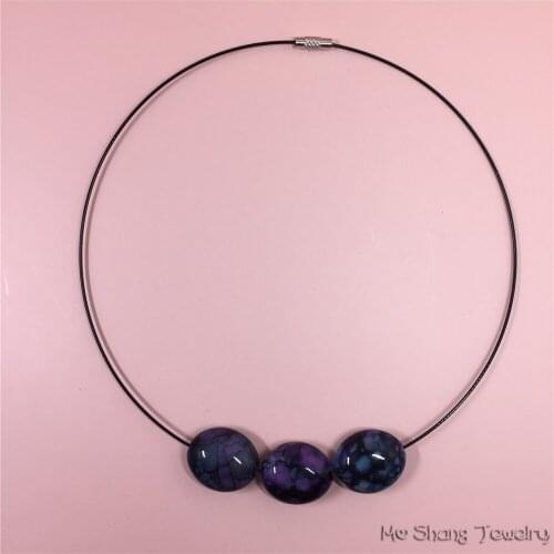 2018 New Ethnic style simple Oval Color Personality Chocker Necklace sexy holiday beach accessories