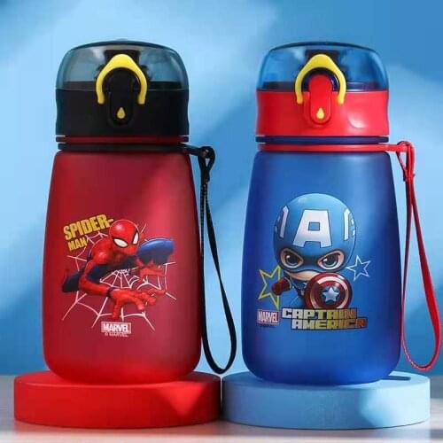 Disney Mickey Marvel Plastic Water Cup For Boys Girls Sofia Tritan Straight Drink Cup Summer Carton Student Child Sports Bottle