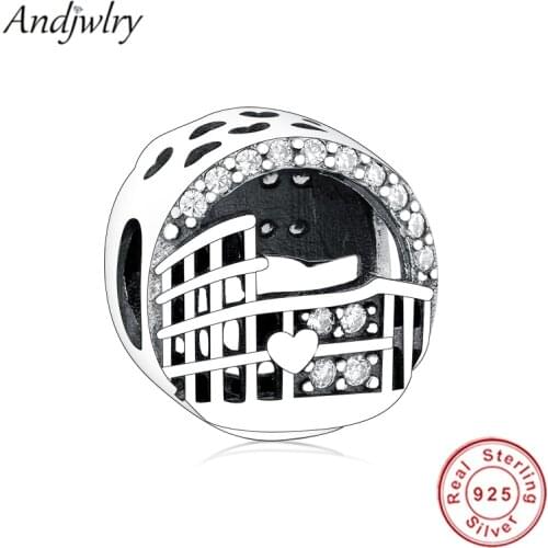 Fit Original Pandora Charms Bracelet 925 Sterling Silver Rome Colosseum Openwork Charm DIY Jewelry Women Berloque