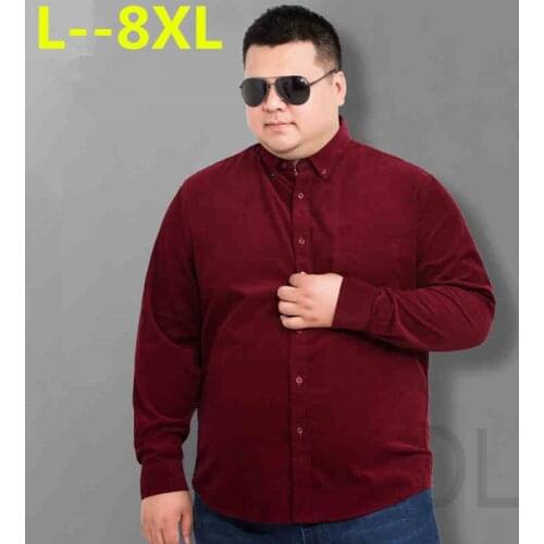 8XL 6XL Men Casual Long Sleeved Solid shirt Slim Fit Male Social Business Dress Shirt Brand Men Clothing Soft Comfortable