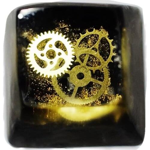 Handmade Cherry Mx Switch Mechnical Keyboard Gaming Back Light Resin Keycaps OEM Profile Gear Pointer Design Keycaps Replacement