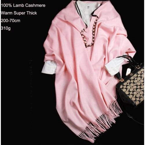 100% Pure Water Ripple Cashmere Scarf Women Autumn Winter For Ladies Shawl Large Echarpe Wraps Warm Thick Long Pashmina Tassel