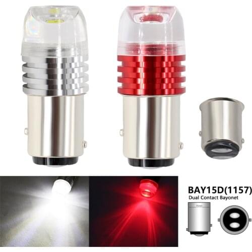 1Pcs 1157 BAY15D Led Strobe Flash Light S25 1157 Brake Blink Lamp Red White Auto Tail Stop Lights