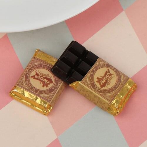 1pc Miniature Dollhouse Simulation Mini Chocola Pretend Play food for Doll Kitchen