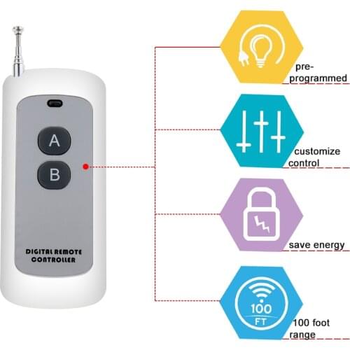 1000Meter 1 Way Relay Smart Wireless Digital Remote Control Switch Transmitter