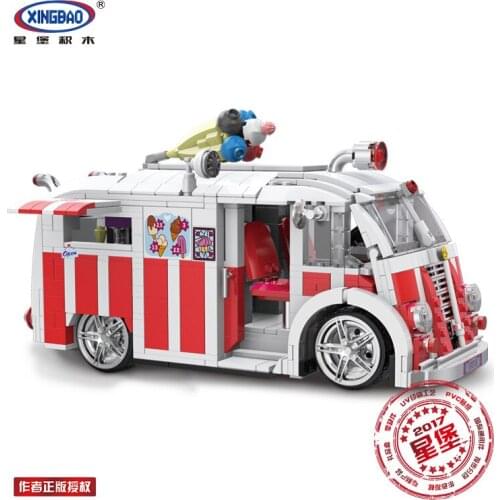 1000pcs Plastic Building Blocks Technic Series The Ice Cream Car Bricks Educational Toys for Children Gifts 08004 in Stock