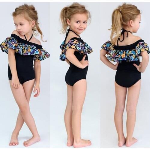 2PCS Kids Baby Girls Flower Ruffle Swimwear Bikini Tankini Swimsuit Bathing Suit Beachwear Biquini