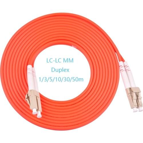 5PCS/lot LC/UPC-LC/UPC fiber optic patch cord 1M 2M 3M 5M Duplex Multimode cable FC-FC optical fibre jumper MM DX free shipping