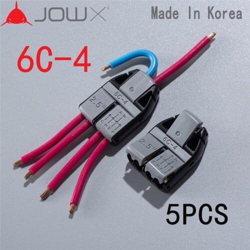 6C-4 5PCS 6Way 14-13AWG 2.5mm2 One in five out six wires wiring connect terminals block Scotch Lock splice Crimp wire connectors