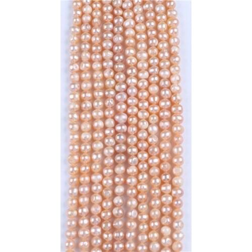 Hot sale pink 7-8mm potato shape pearl strands for low cheap price