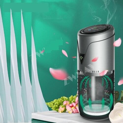 Car air purifier with battery home office bedroom negative ion HEPA aromatherapy car oxygen bar