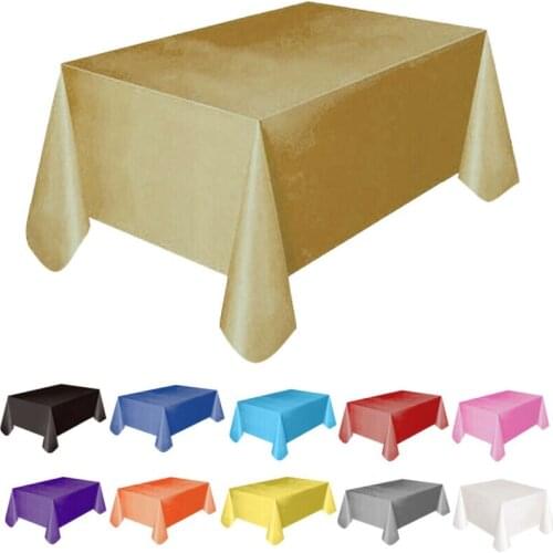 Large Plastic Rectangle Table Cover Cloth Wipe Clean Party Tablecloth Covers New