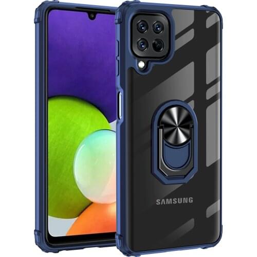 Kickstand Magnetic Acrylic Case for Samsung Galaxy M32 M 32 A12 A22 A32 A52 A72 A82 5G S21 S20 Note 20 Ultra Phone Bag Cover