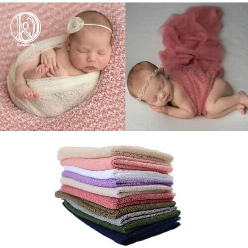 Don&Judy Baby Wrap Newborn Photography Props Blankets Girls Boys Photo Props Solid Color Soft Swaddle Blankets Photography 2021