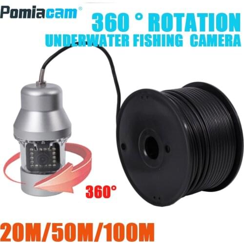 F08S 20M/50M/100M 1000TVL Fish Finder Underwater Ice Fishing Camera 18PCS LED 360 degree Camera For Fishing with camera