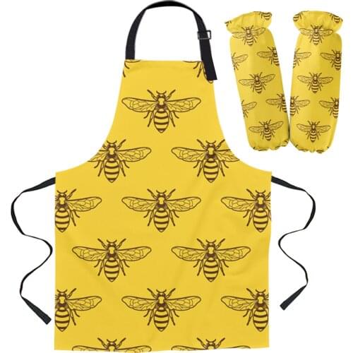 Animal Bee Wings Apron Kitchen Baking Accessories Kitchen Bib for Cooking Apron Cuff Kit Aprons for Woman