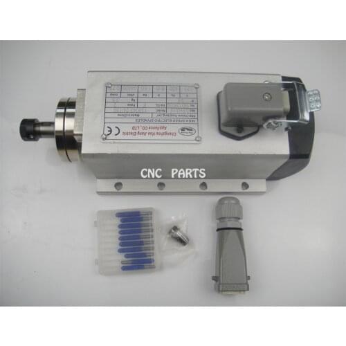 CNC milling spindle ER11 air cooling 1.5KW spindle with 4 pieces bearing +10 pieces cnc engraving bits