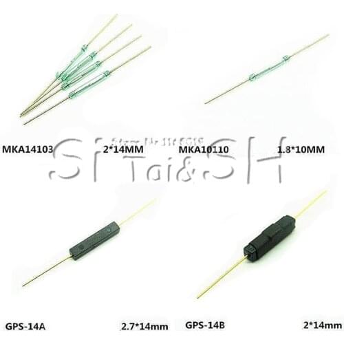 5pcs Reed Switch Plastic Type GPS-14B GPS-14A MKA14103 MKA10110 2*14MM Anti-Vibration Damage Magnetic Switch NC Normally open