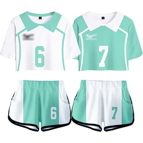 Haikyuu!! Oikawa Tooru Cosplay Costume Kindaichi Yutaro Shirt Shorts Nami Akira Sexy K-pop Womens Set Men High School Uniform
