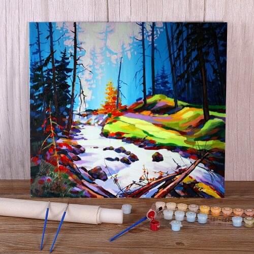 Landscape est Painting By Numbers Set Acrylic Paints 50*70 Boards By Numbers Home Decoration Adults Wall Art Drawing