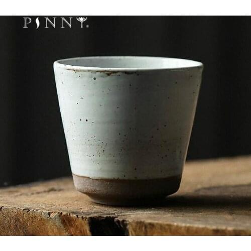 PINNY 250ML Japanese Style Ceramic Teacups Coffee Cup Hand Made Holding Heat Resistant Mugs High Temperature Firing Drinkware