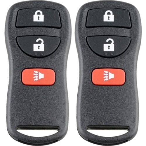 2pcs Car Key Replacement 3 Buttons Remote Key Fob Keyless Entry Remote Control Key KBRASTU15 / CWTWB1U733 Fit for Nissan Vehicle