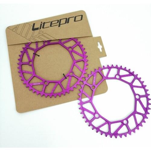 Litepro 8/9/10 Speed 130 BCD Chainring 48T 50T Purple Alloy Hollow Chain Wheel BMX Folding Bike Road Bicycle Chain Wheel