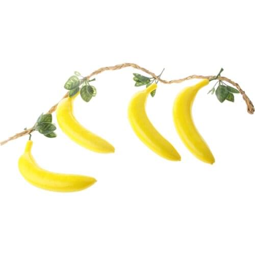 MagiDeal 4pc/String Artificial Banana Toy Photography Prop foer Christmas Wedding Home Restaurant Decorative Artificial Fruit