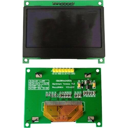 2.42 inch 7PIN SPI White / Yellow / Blue OLED Display Module SSD1309 Driver IC 128*64 IIC Interface