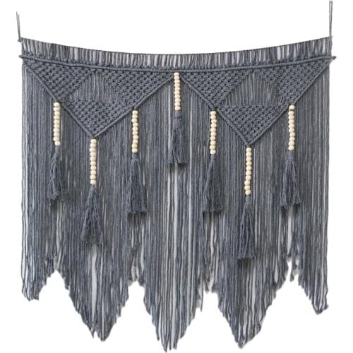 Macrame Handmade Woven Tapestry Wall Hanging Art Bohemian Crafts Decoration For Apartment Bedroom Living Room Decoration