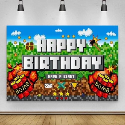 Cartoon Happy Fighting Treasure Hunt Game Background Boy Birthday Party Decoration Photography Photo Baby Show Vinyl Backdrop