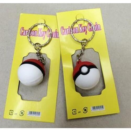 Pokemon New Anime Keychain Pikachu Simple School Bag Pendant Movable Elf Ball Jewelry Model Key Ring Children Toy Birthday Gift