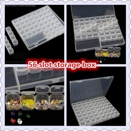 56 Diamond painting accessories Tools Organizer jewelry Drill Storage Box Daimond embroidery transparent plastic storage