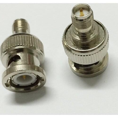 10 Pcs Adapter BNC Male Plug to RP SMA Female Jack Nickel Plated RF Connector Straight