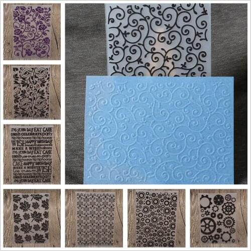Heart Flower Lace Leaves Plastic Embossing Folder for Scrapbooking Album Decoration DIY Paper Birthday Card Making